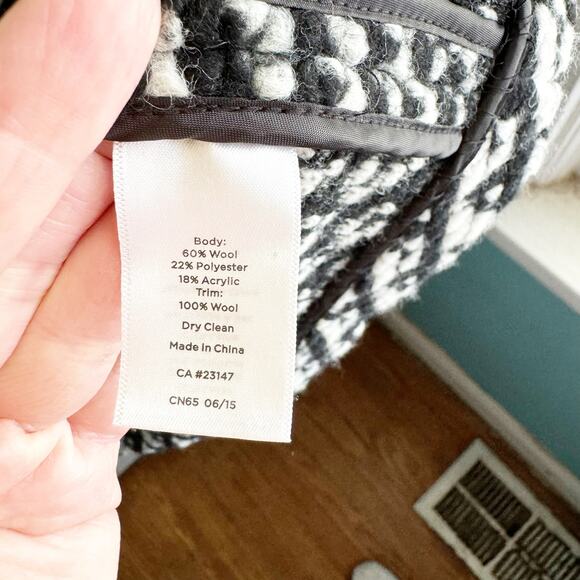 Talbots Wool Blend Sweater Coat Jacket Hidden Snap Buttons Houndstooth Style 1X - Picture 9 of 13